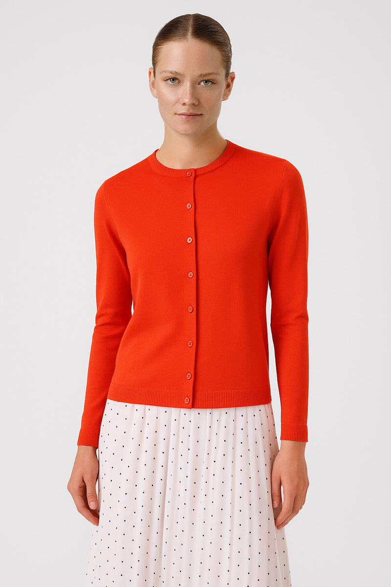 Pomegranate Flower Buttoned Women's Cardigan