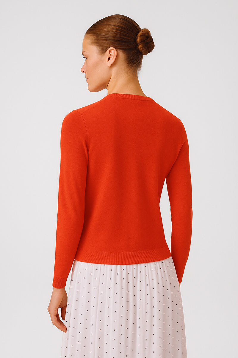 Pomegranate Flower Buttoned Women's Cardigan
