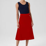 Pomegranate Flower Mesh Midi Skirt