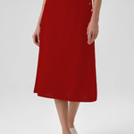 Pomegranate Flower Mesh Midi Skirt