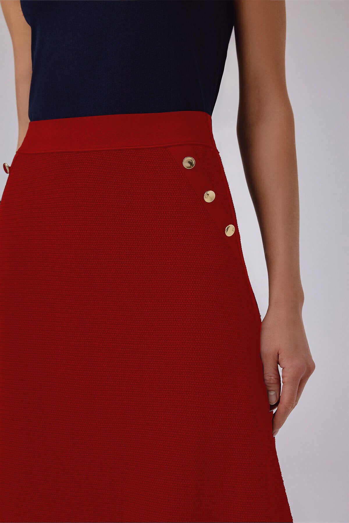 Pomegranate Flower Mesh Midi Skirt