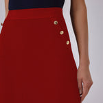 Pomegranate Flower Mesh Midi Skirt