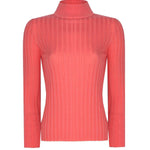 Pink Half-Turtleneck Women's Sweater