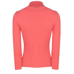 Pink Half-Turtleneck Women's Sweater
