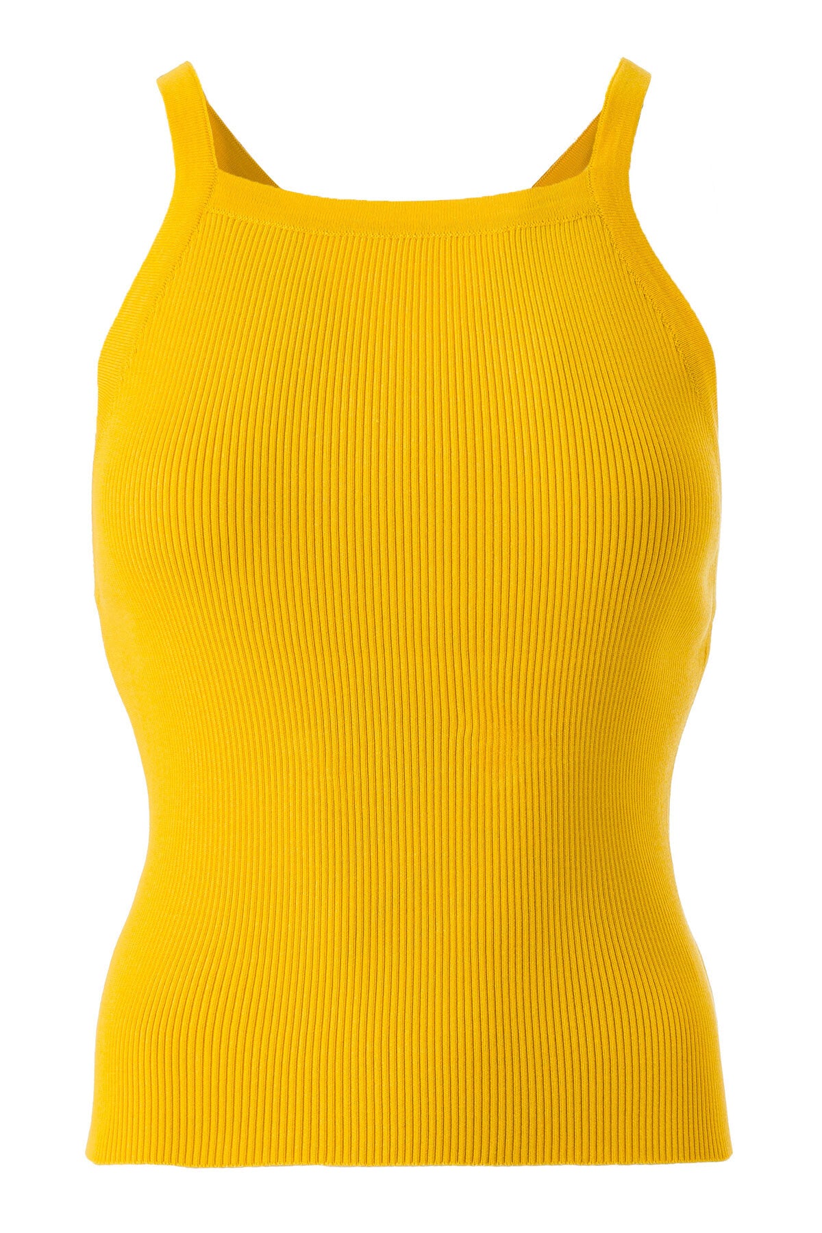 Yellow Cross-Strap Women's Athletic Top