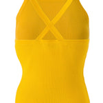 Yellow Cross-Strap Women's Athletic Top