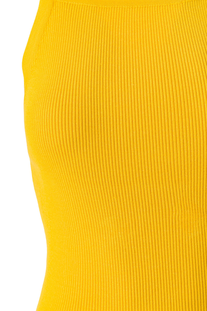 Yellow Cross-Strap Women's Athletic Top