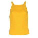 Yellow Cross-Strap Women's Athletic Top