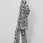 Black and White Patterned Women's Cardigan