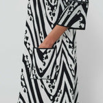 Black and White Patterned Women's Cardigan