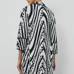 Black and White Patterned Women's Cardigan