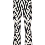 Black and White Patterned Women's Pants