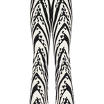 Black and White Patterned Women's Pants