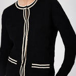 Black and White Striped Women's Jacket
