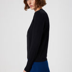 Black Crew Neck Basic Women's Sweater
