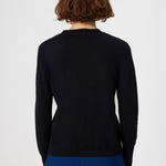 Black Crew Neck Basic Women's Sweater