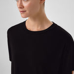 Black Crew Neck Basic Women's T-Shirt
