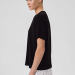 Black Crew Neck Basic Women's T-Shirt