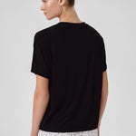 Black Crew Neck Basic Women's T-Shirt