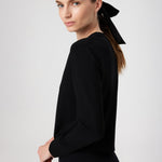 Black Crew Neck Knit Women's T-Shirt