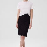 Black Lace Midi Skirt