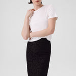 Black Lace Midi Skirt