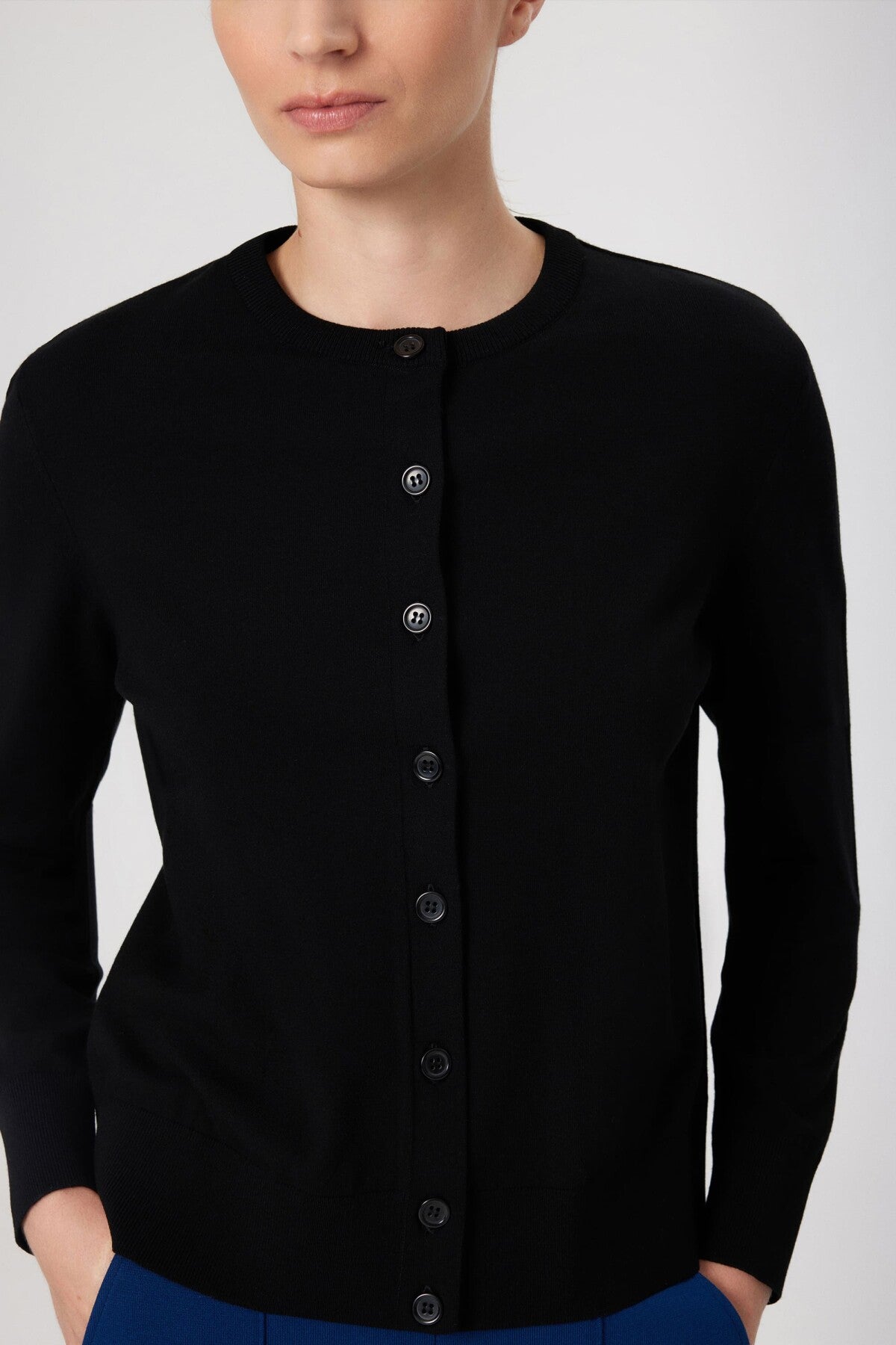 Women's Cardigan with Black Button Detail