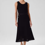 Black Mesh Midi Skirt