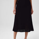 Black Mesh Midi Skirt