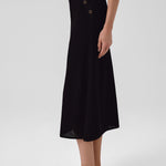 Black Mesh Midi Skirt