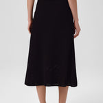 Black Mesh Midi Skirt
