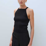 Women's Black Cross-Back Athletic Top