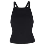 Women's Black Cross-Back Athletic Top