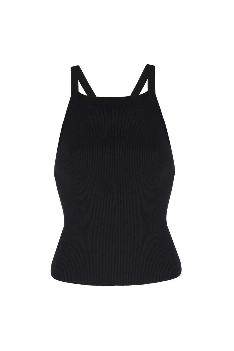 Women's Black Cross-Back Athletic Top