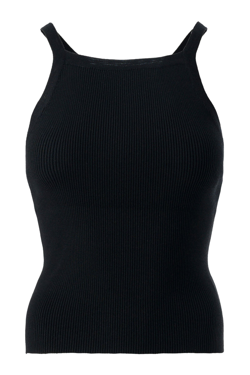 Women's Black Cross-Back Athletic Top