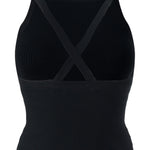 Women's Black Cross-Back Athletic Top