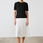 Black Short Sleeve Knit Women's T-Shirt