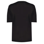 Black Short Sleeve Knit Women's T-Shirt