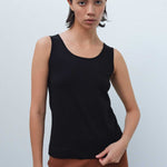 Black Thick-Strapped Women's Athletic Shirt