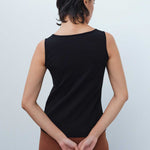 Black Thick-Strapped Women's Athletic Shirt