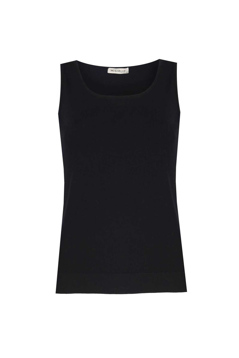 Black Thick-Strapped Women's Athletic Shirt