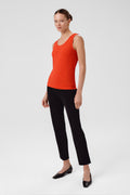 Women's Pants with Black Nervure Stitching and Pocket Details