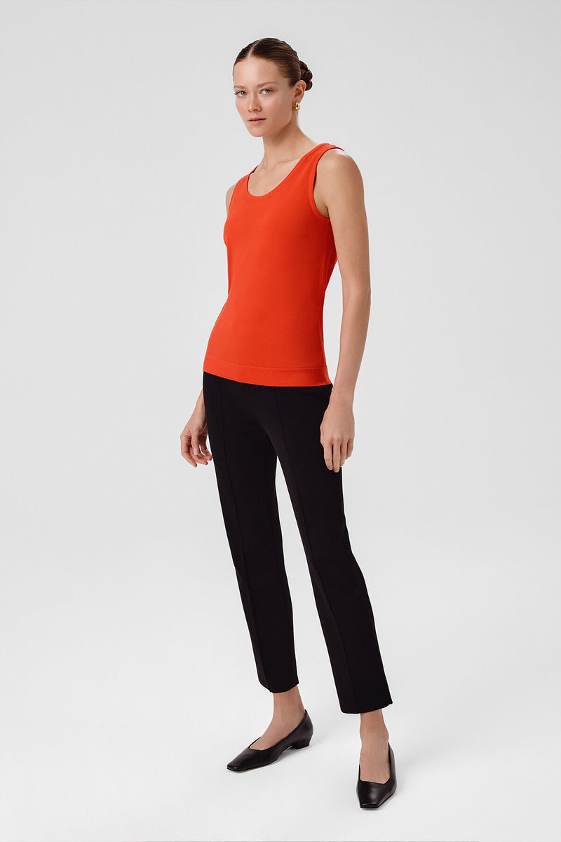 Women's Pants with Black Nervure Stitching and Pocket Details