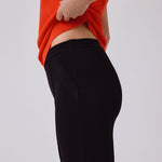 Women's Pants with Black Nervure Stitching and Pocket Details