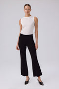 Black Ribbed Spanish Cuff Women's Pants
