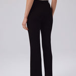 Black Ribbed Spanish Cuff Women's Pants