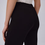 Black Ribbed Spanish Cuff Women's Pants