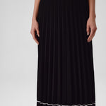 Black Pleated Long Skirt