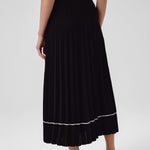 Black Pleated Long Skirt