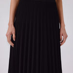 Black Pleated Long Skirt
